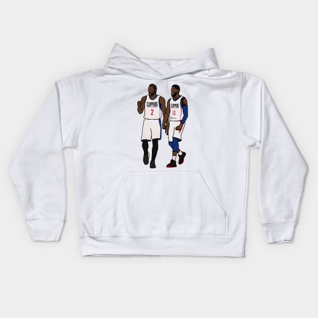 Kawhi Leonard x Paul George NBA LA Clippers Kids Hoodie by xavierjfong